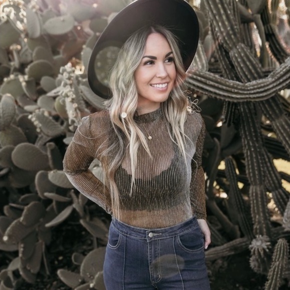 Lurex Long Sleeve Bodysuits